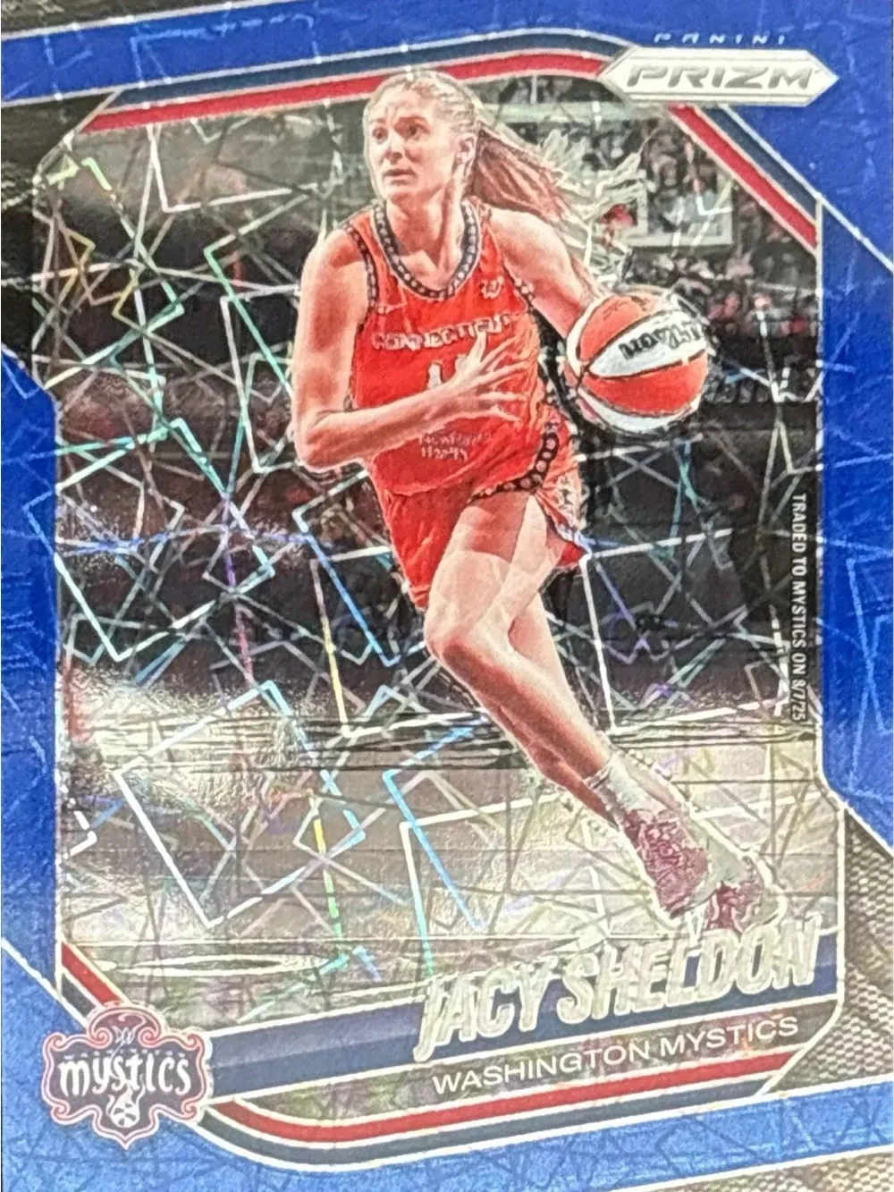 Panini Prizm Washington Mystics Blue Prizm WNBA Card - Jacy Sheldon